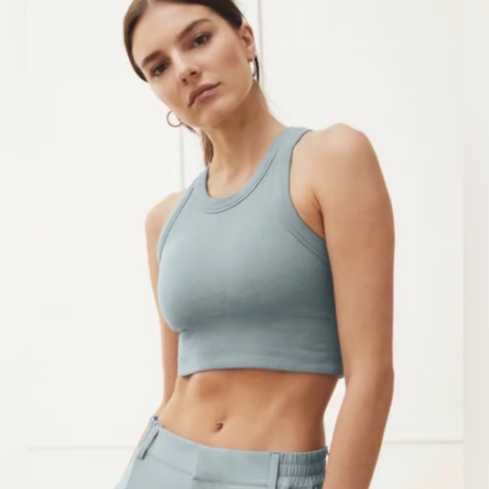 ALO Yoga Seamless Delight High Neck Bra Deep Blue